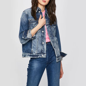 Calvin Klein dámská džínová bunda Omega - L (911)